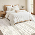 Nakagishi Area Rug 6x9 Living Room: Washable Boho Large Neutral Soft Farmhouse - Image 5