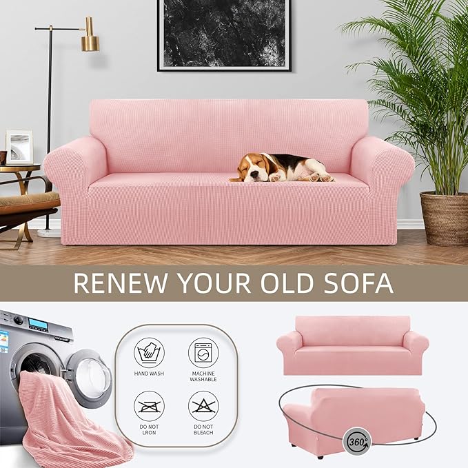 KEKUOU Stretch Sofa Cover Slipcover ，Couch Covers - Image 3