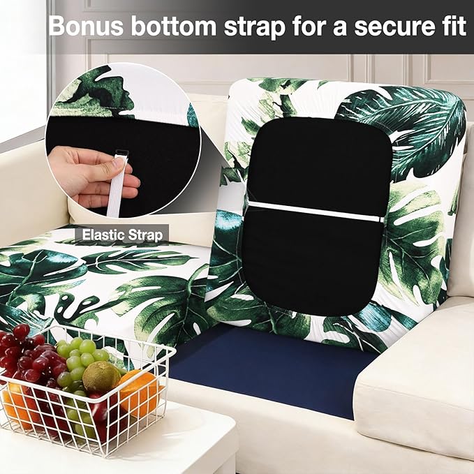 hyha 4Pcs Patio Cushion Covers, Stretch Outdoor Couch Cushion Covers, Washable - Image 4