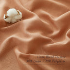 NICETOWN Burnt Orange Linen Kitchen Curtains 36 inch Length, Decorative Thick - Image 2