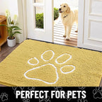 Smiry Dog Door Mat for Muddy Paws, Absorbent Dirt Trapper Non Slip Quick Dry - Image 7
