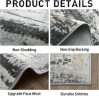 5x7 Area Rugs Washable Rug: Modern Abstract Living Room Rug Soft Anti-Skid Thin - Image 5