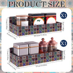 2 Pack Talavera kitchen decor Magnetic Spice Rack Mexican Tiles