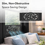 COMFORT ZONE Reversible Twin Window Fan with 3-Speeds & Expandable Width