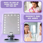 Disney The Nightmare Before Christmas LED Table Mirror for Girls, Teens, Women with Trinket Tray, Halloween Bedroom Decor, Gifts for Women (Grey)