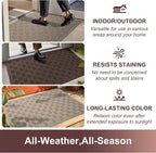 Mibao Front Door Mat Indoor Outdoor Entrance, Dirt Trapping Waterproof - Image 5