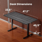 ErGear Height Adjustable Electric Standing Desk, 48 x 24 Inches Sit Stand up Desk, Memory Computer Home Office Desk, Grey