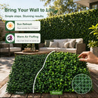 Artificial Grass wall Panel 24P 10x10 Boxwood Greenery Backdrop