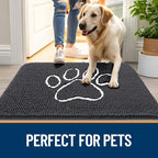 OLANLY Dog Door Mat for Muddy Paws 36x24, Paw Print Design, Absorbs Moisture - Image 6