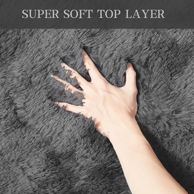 Large Area Rugs for Living Room, Super Luxury 8x10 Soft Fluffy Modern Bedroom - Image 4