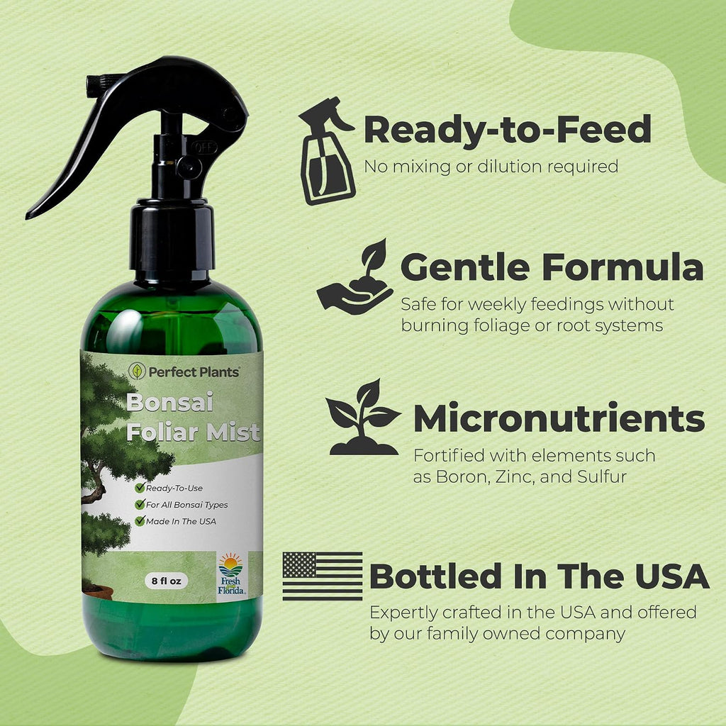 Perfect Plants Bonsai Fertilizer Spray, 8 oz, Liquid Tree Food