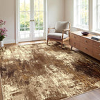Washable Area Rugs 4'x6' Non-Slip Modern Abstract Soft by RELEANY