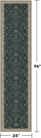 Hazo Haus Dark Green 2x8 Non Slip Kitchen Runner Rugs - Image 2