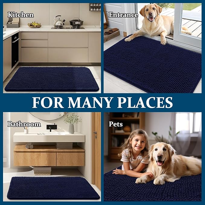 OLANLY Dog Door Mat for Muddy Paws 70x32, Absorbs Moisture and Dirt, Absorbent - Image 8