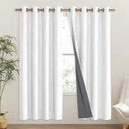 NICETOWN 100% Absolutely Blackout Linen Curtains - Image 2