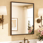 TETOTE Oil Rubbed Bronze Bathroom Mirror 24" x 30" Rectangle Beveled Frame Bathroom Vanity Mirror for Over Sink, Tempered Glass, Stronger Frame, Modern Farmhouse Bedroom, Entryway, Living Room