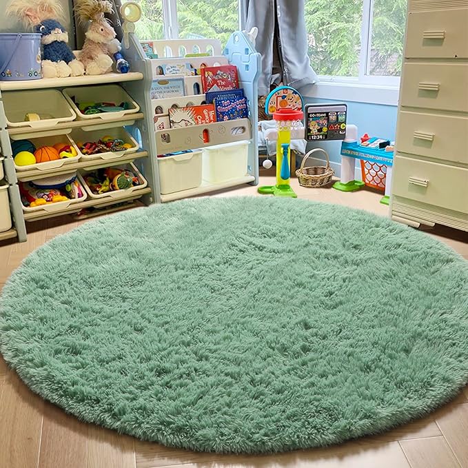 Amdrebio Sage Green Round Rugs 5Ft - Image 7