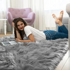 LOCHAS Soft Fluffy Faux Fur Rugs - Image 2