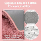 Soft Runner Rugs for Bedroom Hallways, 2x5 Blush Pink Fluffy Shag Throw Area - Image 6
