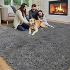 Area Rugs 10x14 Living Room, Shaggy Carpet Soft Plush Furry Bedside Rug Large - Image 3