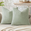 MIULEE Pack of 2 Couch Throw Pillow Covers 20x20 Inch Light Green Modern Boho by MIULEE