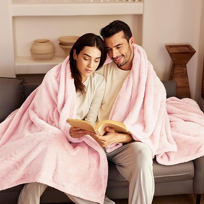 Exclusivo Mezcla Plush Fuzzy Fleece Throw Blanket Extra Large, Super Soft - Image 3