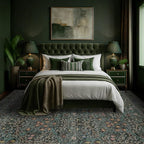 Washable Dark Green Rug for Living Room - Image 3