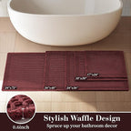 RESARE Waffle Bath Mat for Bathroom, Super Absorbent Bathroom Rugs Non Slip - Image 5