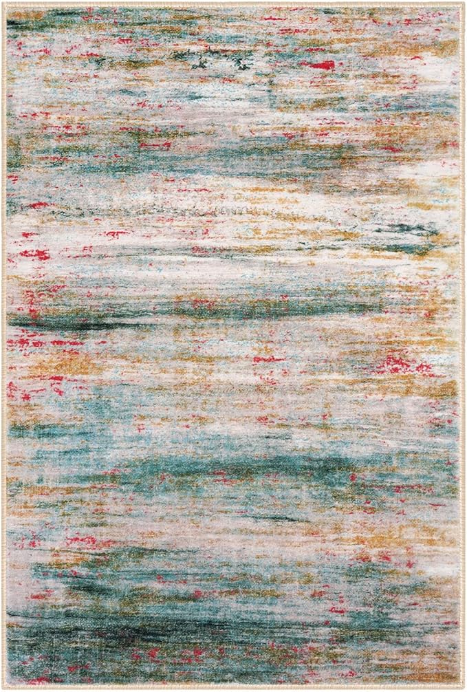 KOZYFLY Modern Abstract Small Area Rugs, 2x3 Washable Kitchen Rug Non-Slip Soft - Image 8