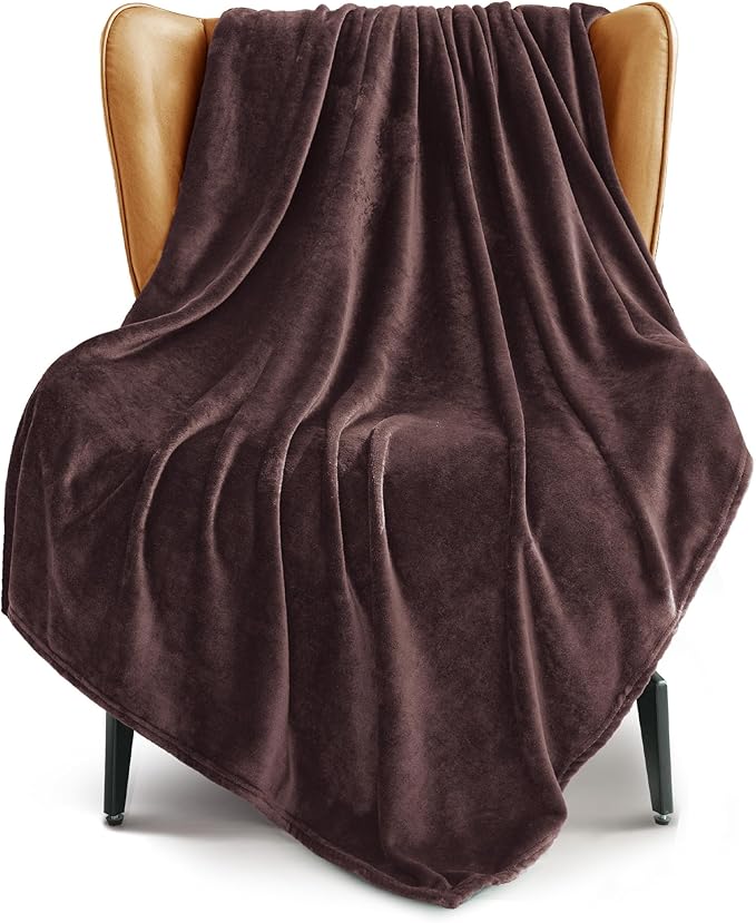 Exclusivo Mezcla Fleece Coffee Throw Blanket by ExclusivoMezcla