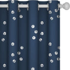 Deconovo Designer Series Silver Print Cubic Print Blackout Curtains by Deconovo