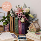 Steel Mill & Co. Triple Book Stack Ceramic Vase, Jane Austen Titles