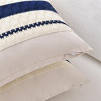Fancy Homi Set of 1 Navy Blue Lumbar Decorative Throw Pillow Covers 16x24 Inch - Image 3