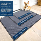 OLANLY Front Door Mat Indoor Outdoor Entrance, Waterproof Heavy Duty Doormat - Image 2