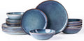 AmorArc Ceramic Dinnerware Sets for 6, 18Pcs Plates and Bowls Sets Dishes