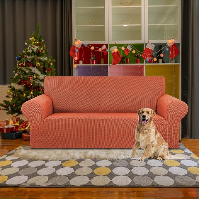 KEKUOU Stretch Loveseat Sofa Cover Slipcover, Couch Covers - Image 2