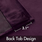 MIULEE Dark Purple Velvet Curtains 96 inches - Image 3