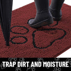 Smiry Dog Door Mat for Muddy Paws, Absorbent Dirt Trapper Non Slip Quick Dry - Image 2