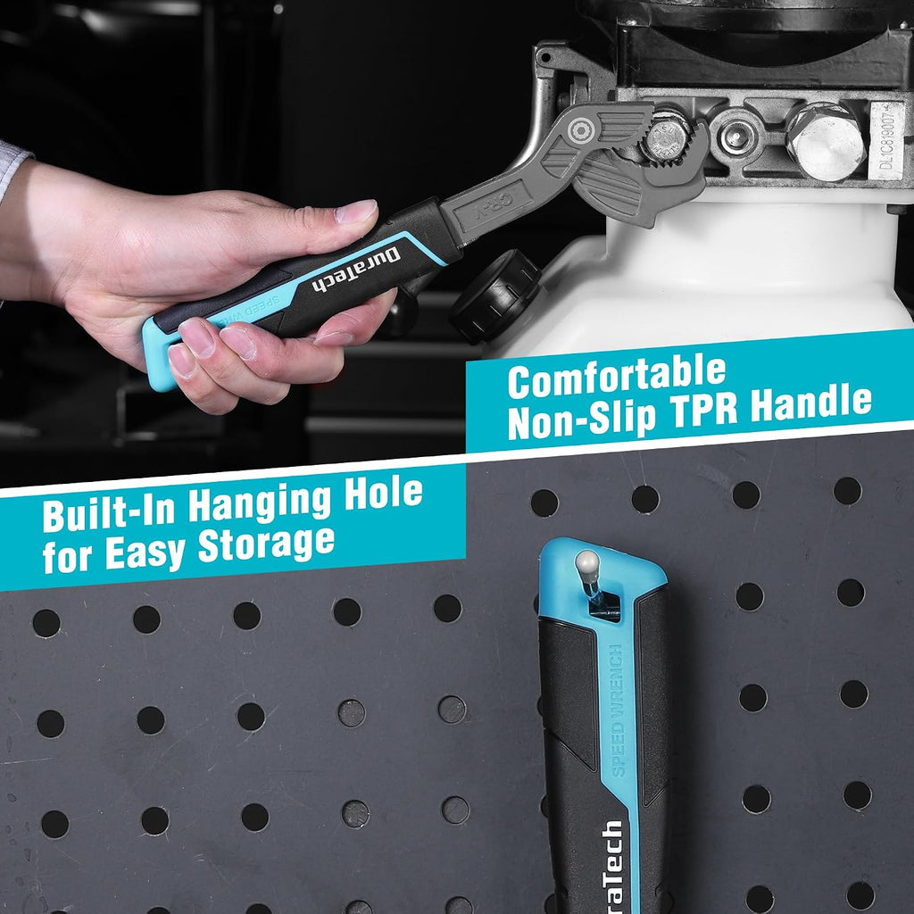DURATECH 10-Inch Self-Adjusting Wrench, Self-Locking Pipe Wrench