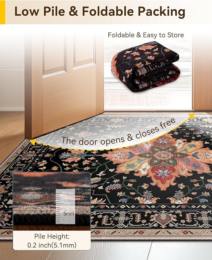 Area Rugs 2'x5' Runner Rug Non Slip Washable - Image 7