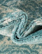 Unique Loom Bromley Collection Area Rug - Wells (3' 1" Round Aqua/Ivory)
