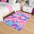 Tepook Soft Rainbow Rug for Girls Room, Cute Fluffy Girls Bedroom Rugs - Image 2