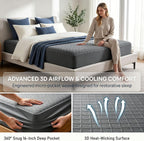 Softhour Twin Cooling Mattress Protector ，3D Waterproof Mattress Protector