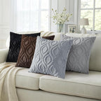 decorUhome Throw Pillow Covers 16x16 Inch Set of 2, Soft Plush Faux Wool Blue - Image 5