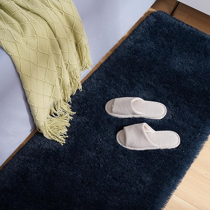 Amearea Shag Fluffy Runner Rug for Bedroom Girls Living Room, 2x6 Feet Extra - Image 3