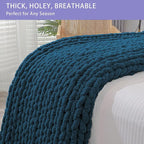 Bigacogo Chunky Knit Throw Blanket - Image 4