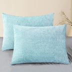 CaliTime Throw Pillow Covers Decorative 20 X 26 Inches Pack of 2 Cozy Chenille by CaliTime