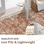 Yamaziot Washable Runner Rug 2x8 – Non Slip Boho Floral Hallway Runner Rug - Image 4