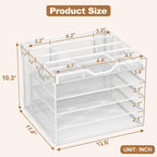Docnest 5 Tier Desk Organizer with Hanging File Folder Holder&Tray, White