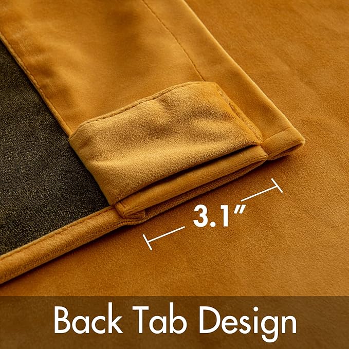 MIULEE Velvet Curtains 63 inch Length 2 Panels - Image 3